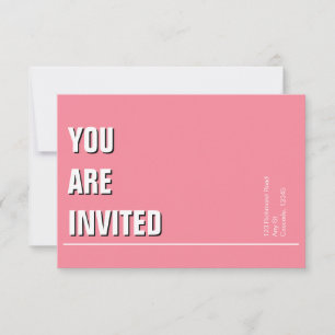 Roze Minimalistische Kerk Uitnodiging