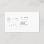 Roze minimalistische massagetherapeut visitekaartje (Achterkant)