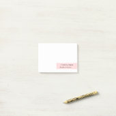 Roze Minimalistische Moderne Design Post-it® Notes (Op bureau)