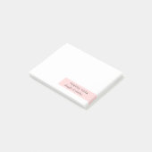 Roze Minimalistische Moderne Design Post-it® Notes (Schuin)