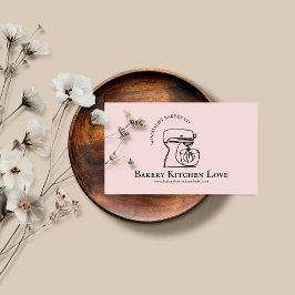 Roze minimalistische moderne vormgeving voor bakke visitekaartje