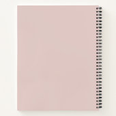 Roze Minimalistische Monogram Aangepaste Naam Notitieboek (Achterkant)
