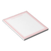 Roze Minimalistische Monogram Notitieblok (Schuin)