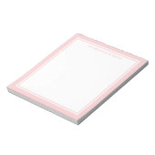 Roze Minimalistische Monogram Notitieblok (Linkerzijde)