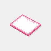 Roze Minimalistische Monogram Post-it® Notes (Schuin)