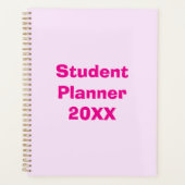 Roze Minimalistische Monogram Weerkalender en Maan Planner (Voorkant)