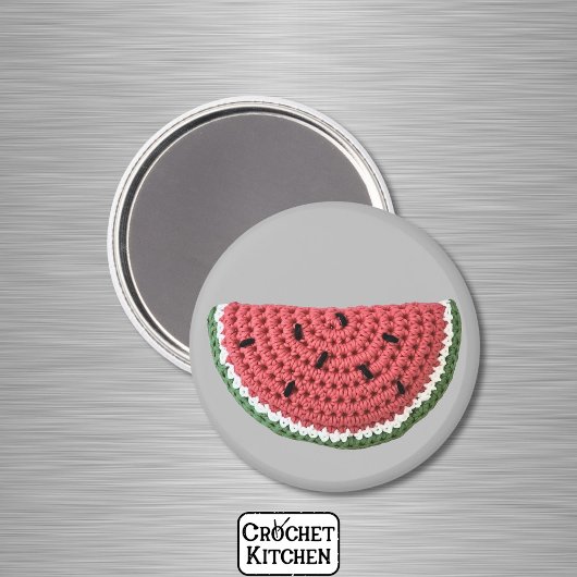 Roze Minimalistische Oma Fruit Haak Watermeloen Magneet