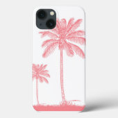 Roze minimalistische palmboom Telefoontas iPhone/i Case-Mate iPhone Case (Achterkant)