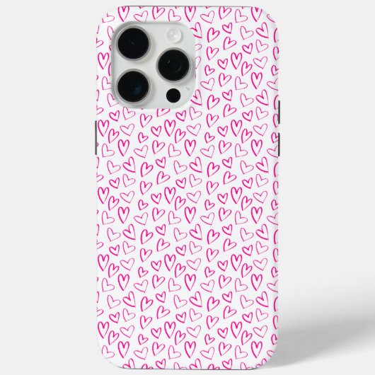Roze minimalistische patroonharten Valentijnsdag Case-Mate iPhone Case (Achterkant)