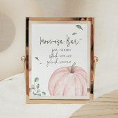 Roze Minimalistische Pompoen Baby shower Mom Osa B Poster