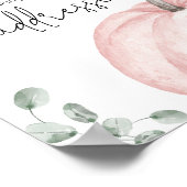 Roze minimalistische pompoen envelop station poster (Hoek)