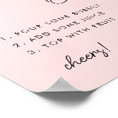 Roze Minimalistische Script Bruids Shower Mimosa B Poster (Hoek)