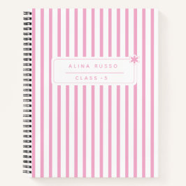 Roze minimalistische spiraalnotitieboek voor kinde notitieboek