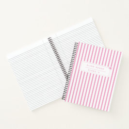 Roze minimalistische spiraalnotitieboek voor kinde notitieboek