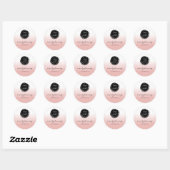 Roze, minimalistische Sticker voor afdichtingen vo (Vel)