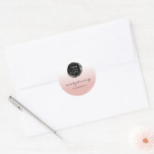 Roze, minimalistische Sticker voor afdichtingen vo (Envelop)
