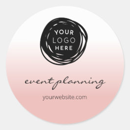 Roze, minimalistische Sticker voor afdichtingen vo