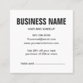 Roze, minimalistische trendy, eenvoudig modern kortingskaartje (Achterkant)