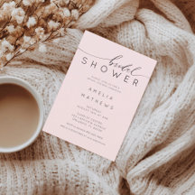 Roze Minimalistische Typografie Bruidsfeest
