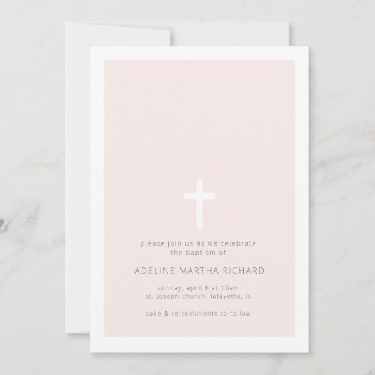 Roze minimalistische uitnodiging tot kandidaatstel (Voorkant)