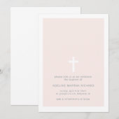 Roze minimalistische uitnodiging tot kandidaatstel (Voorkant / Achterkant)