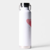 Roze Minimalistische Valentijnsdag Tekst Waterfles (Voorkant)