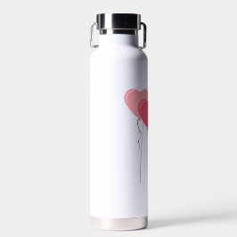 Roze Minimalistische Valentijnsdag Tekst Waterfles