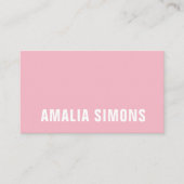 Roze minimalistische Visitekaartjes (Voorkant)
