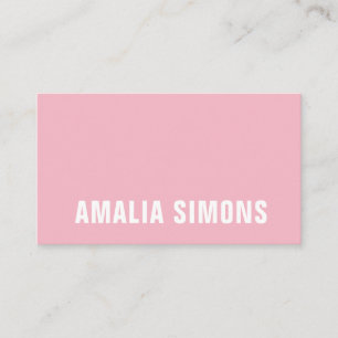 Roze minimalistische Visitekaartjes