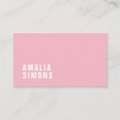 Roze Minimalistische Visitekaartjes (Voorkant)
