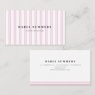 Roze minimalistische Visitekaartjes. Visitekaartje