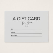 Roze Minimalistische Voucher Bedrag Cadeau Kaart