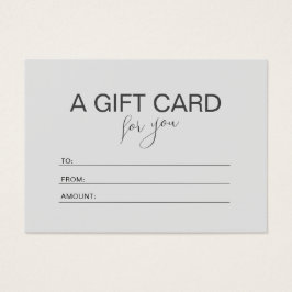 Roze Minimalistische Voucher Bedrag Cadeau Kaart