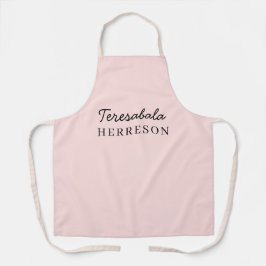 Roze Minimalistische Vrouwelijke Monogram Schort