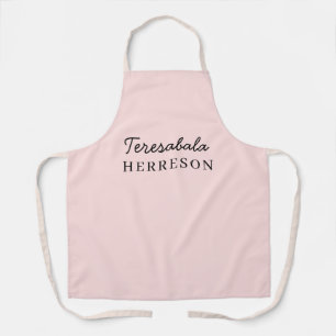 Roze Minimalistische Vrouwelijke Monogram Schort