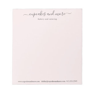 Roze minimalistische zakelijke Notitieblok