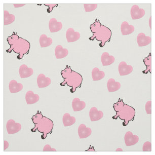 Roze minivarkens en kunstweefsel stof