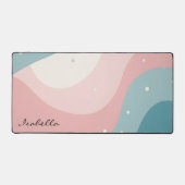Roze Mint Abstract Moderne Collectie Bureaumat (Voorkant)