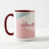 Roze Mint Abstract Moderne Collectie Mok (Links)