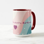 Roze Mint Abstract Moderne Collectie Mok (Voorkant rechts)