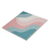 Roze Mint Abstract Moderne Collectie Tegeltje (Zijkant)