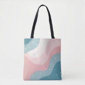 Roze Mint Abstract Moderne Collectie Tote Bag (Voorkant)