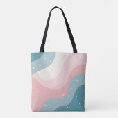 Roze Mint Abstract Moderne Collectie Tote Bag (Achterkant)