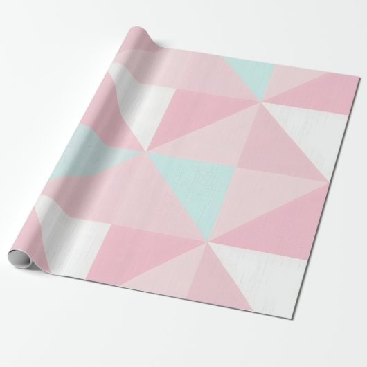 Roze Mint Abstract Populaire Collectie Cadeaupapier (Uitgerold)