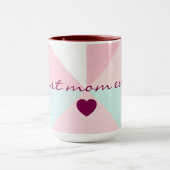 Roze Mint Abstract Populaire Collectie Mok (Midden)