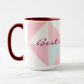 Roze Mint Abstract Populaire Collectie Mok (Links)
