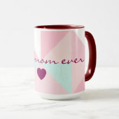 Roze Mint Abstract Populaire Collectie Mok (Voorkant rechts)