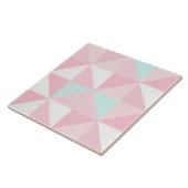 Roze Mint Abstract Populaire Collectie Tegeltje (Zijkant)