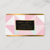 Roze Mint Abstract Populaire Collectie Visitekaartje (Voorkant)