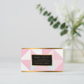 Roze Mint Abstract Populaire Collectie Visitekaartje (Staand voorkant)